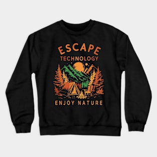 Escape Technology Enjoy Nature Design Crewneck Sweatshirt